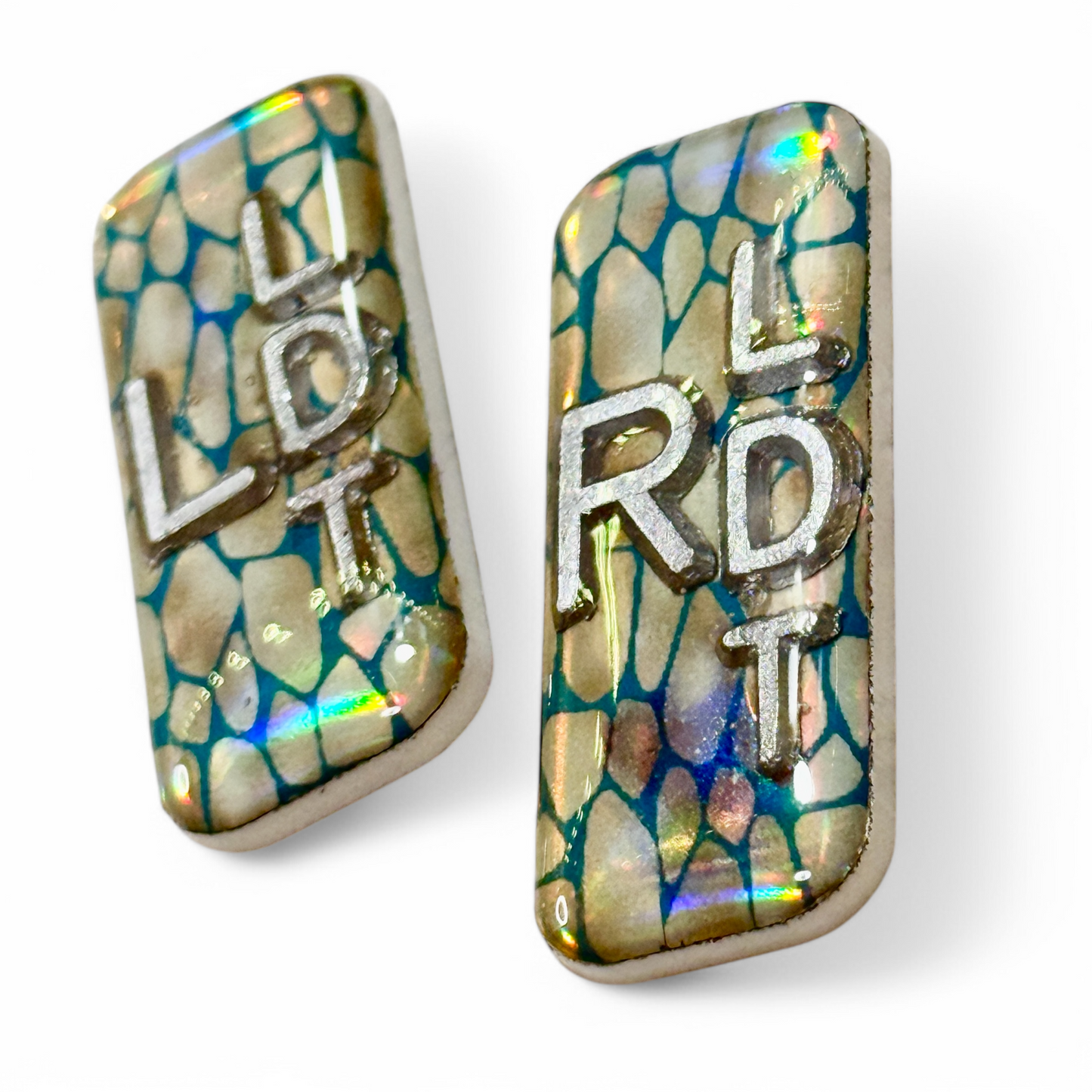 Teal and Gold Skinny Snakeskin Xray Markers