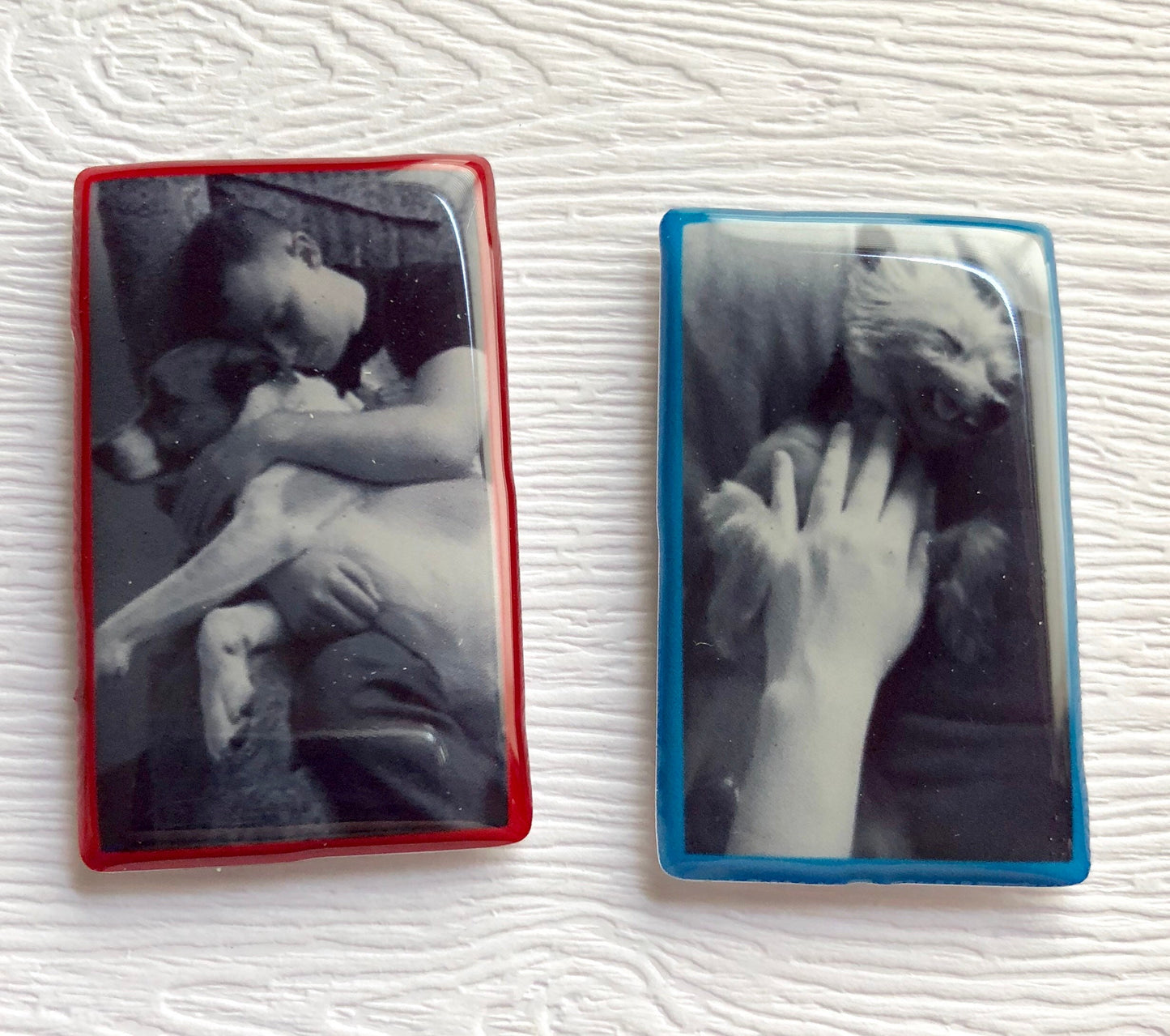 Xray Markers Rectangle Photo with Thin Blue and Red Borders