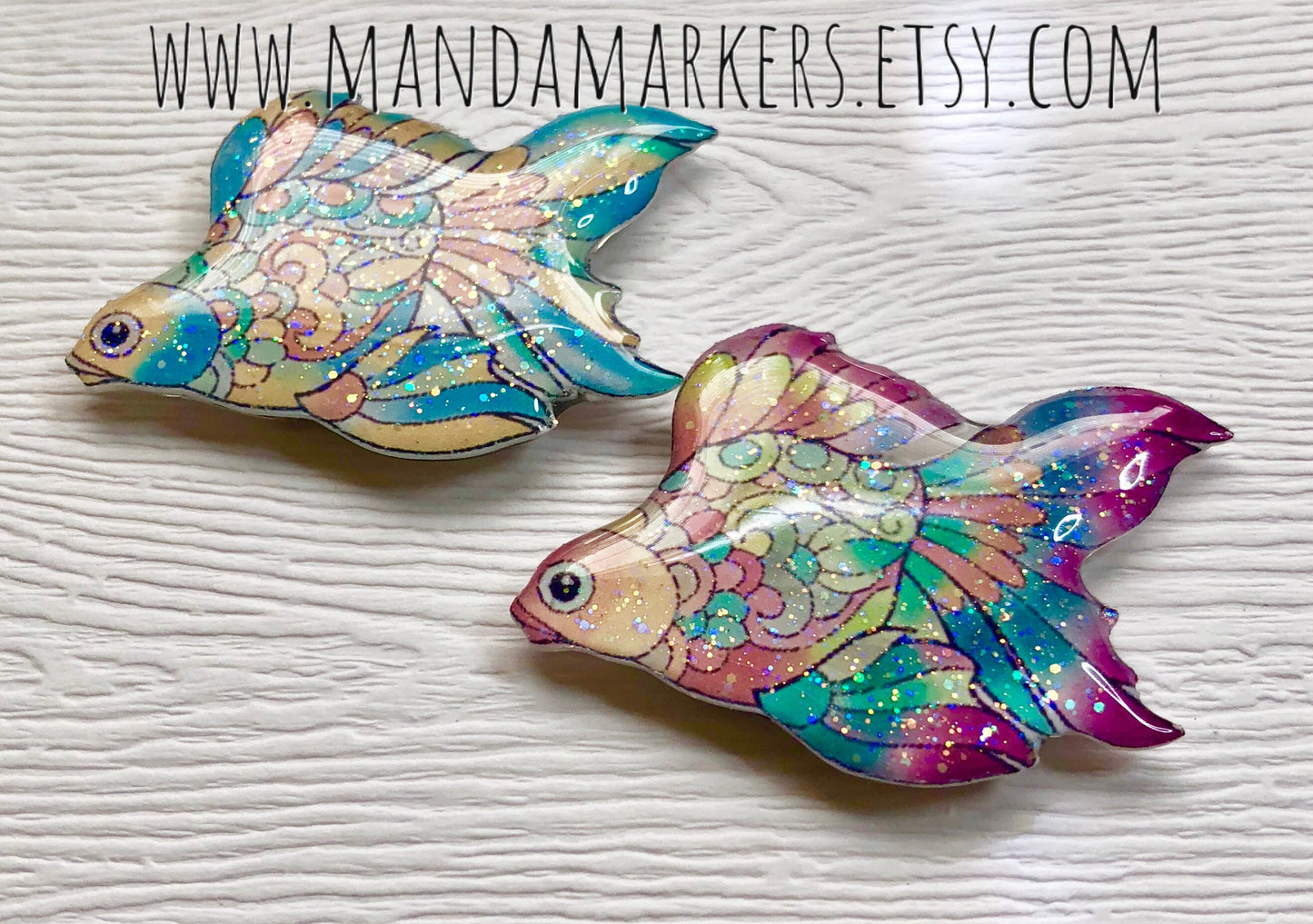 Xray Markers Glittery Watercolor Beta Fish