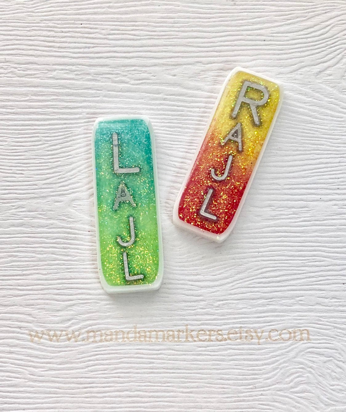 Xray Markers NICU 2 Initials Ombré Glitter
