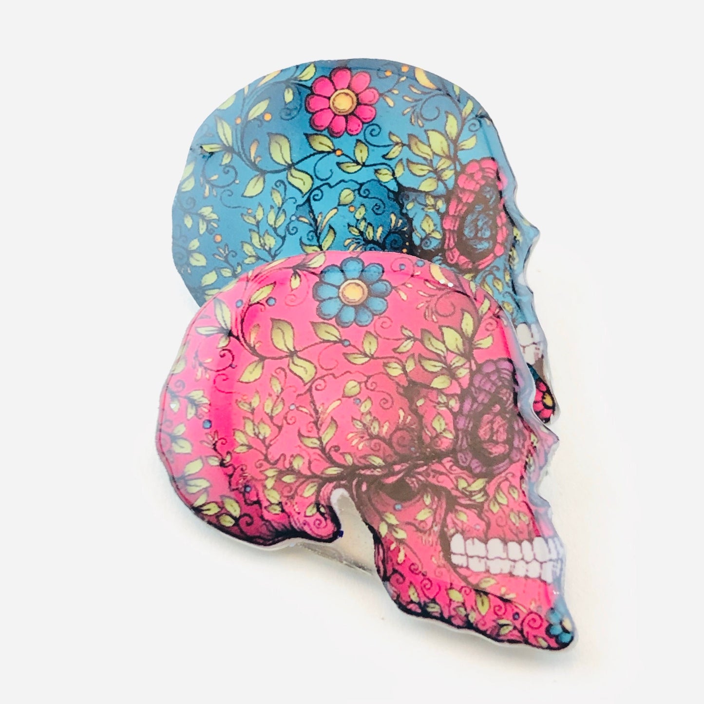 Xray Markers Lateral Skull Teal and Pink
