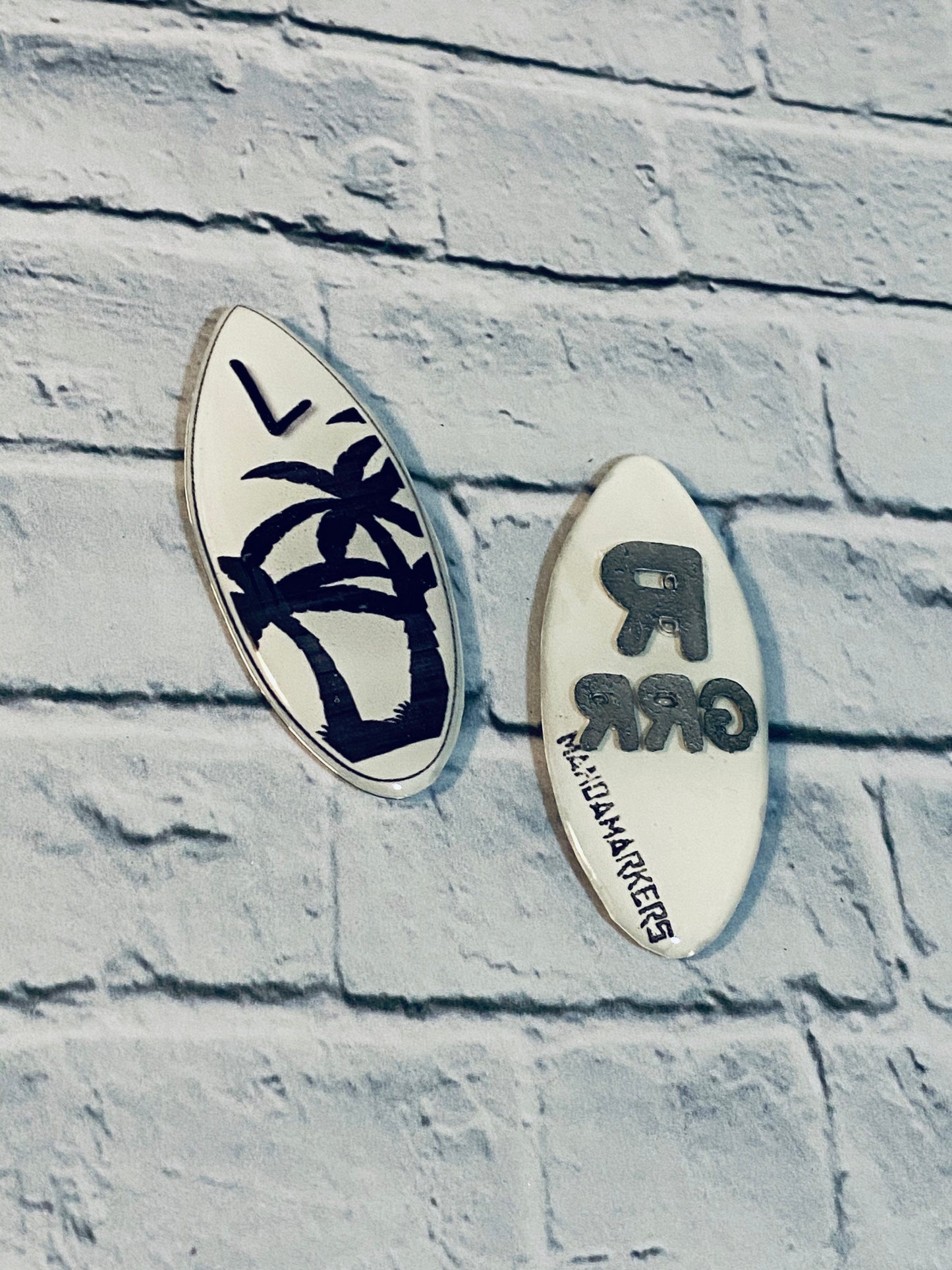 Xray Markers Surf Board No Sparkle Black and White