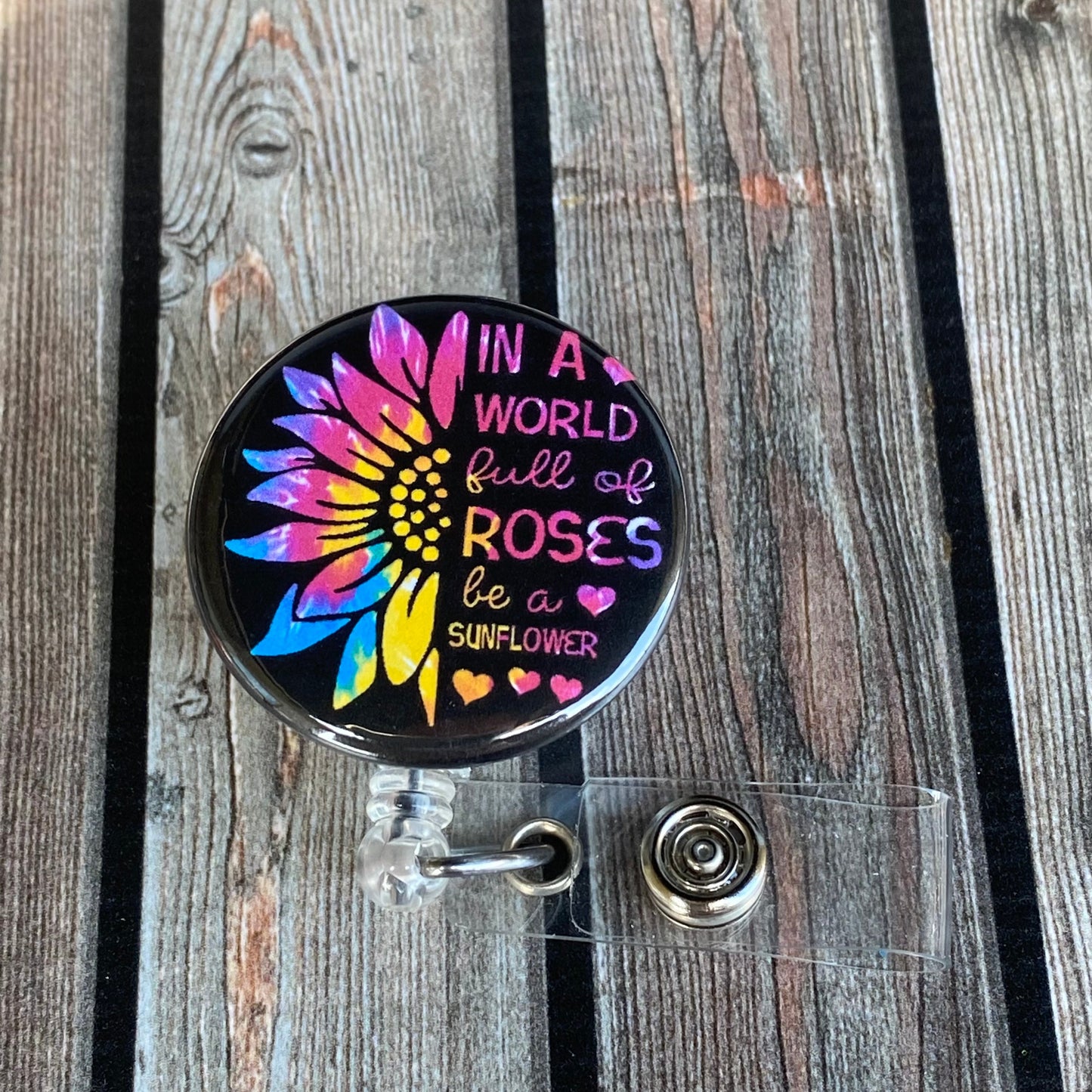 Badge Reel Be a Sunflower