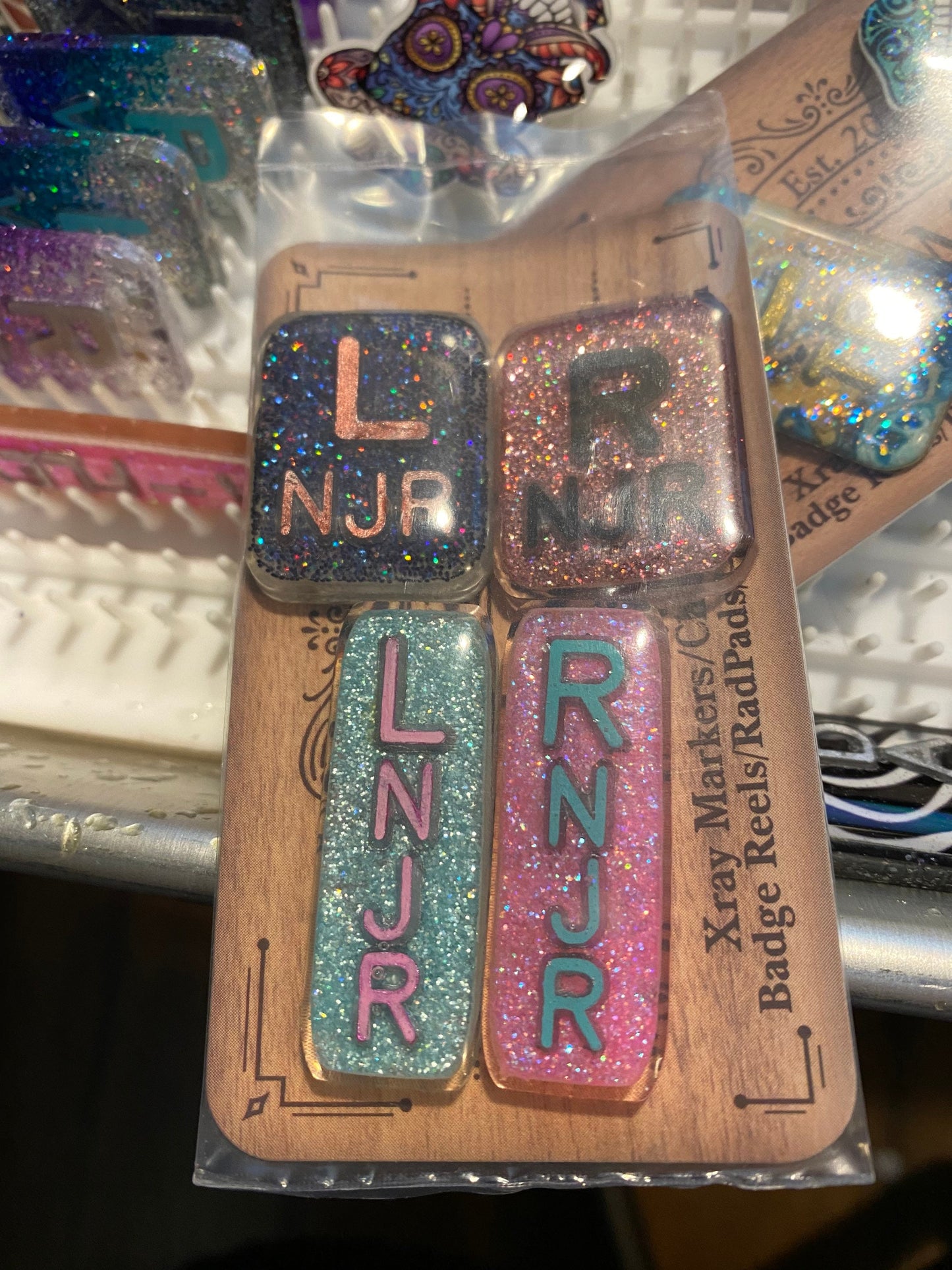Xray Markers NICU 2 Initials Ombré Glitter
