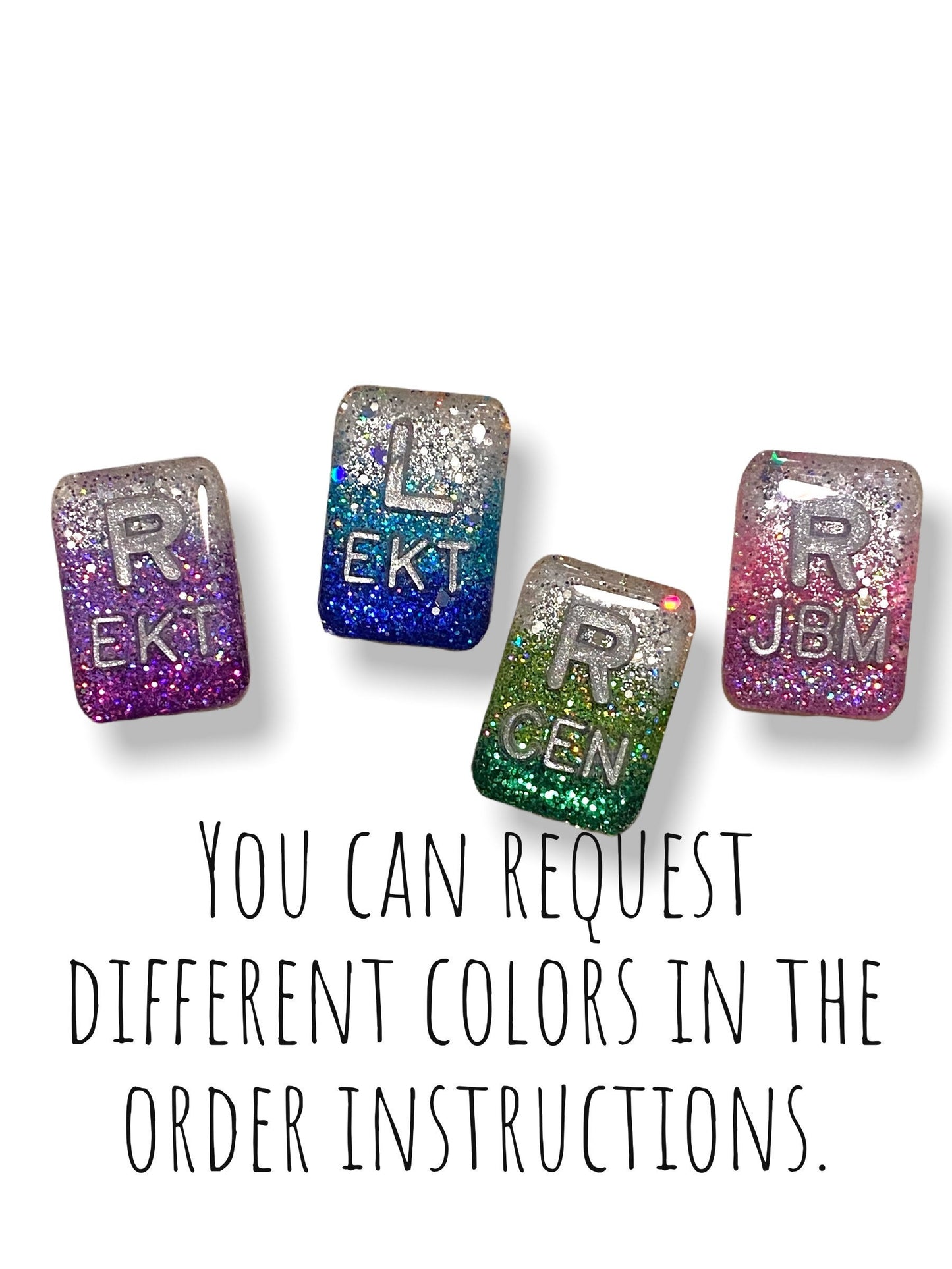 Ombre Xray Markers Rectangle Purple and Blue Customized with Initials