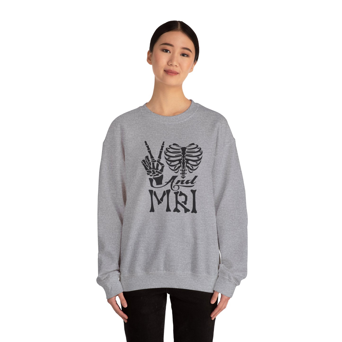 Peace, Love, and MRI Crewneck Sweatshirt