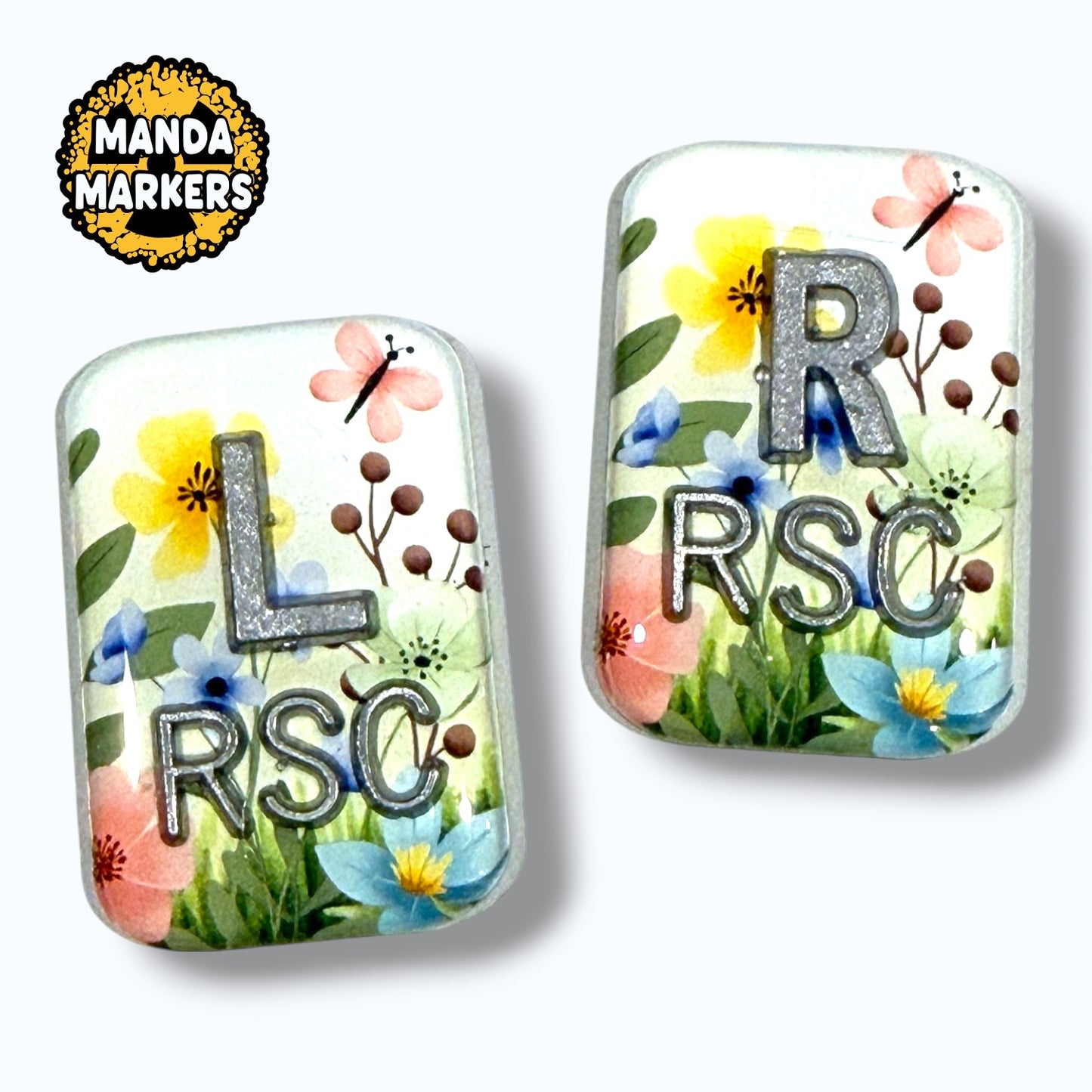 Wild Flower Xray Markers for with up to 3 Initials