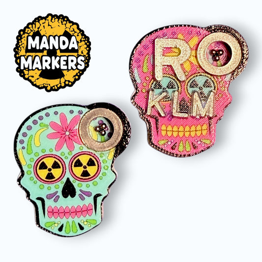 Sugar Skull Xray Markers with BB Blue and Pink