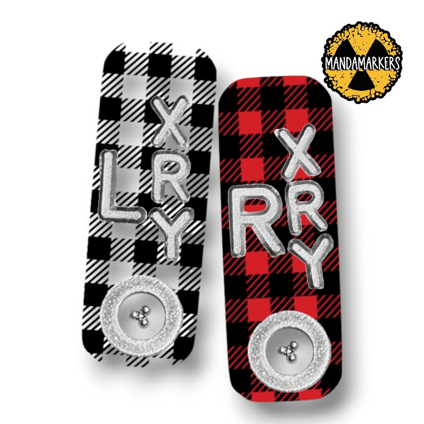 Buffalo Plaid Xray Markers with BB