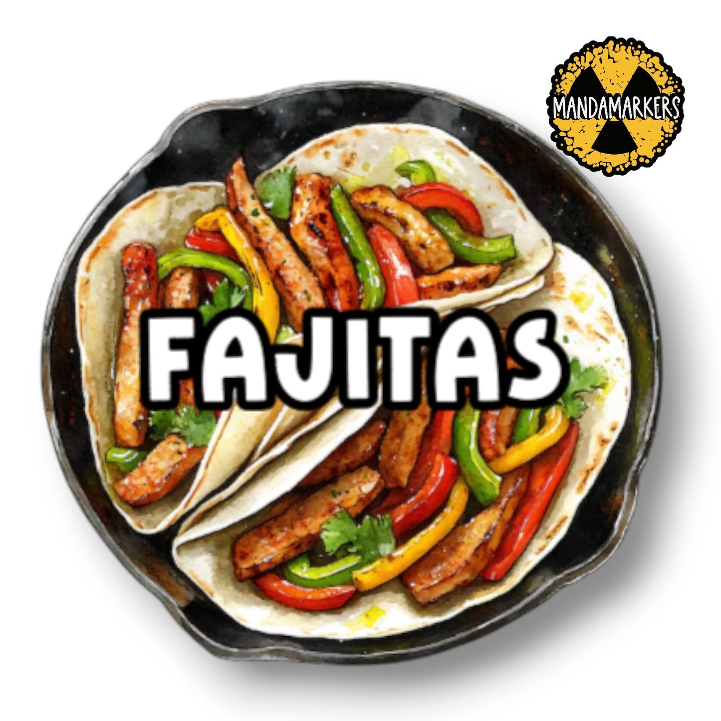 Mexican Food Xray Markers Customized with Initials on the Back