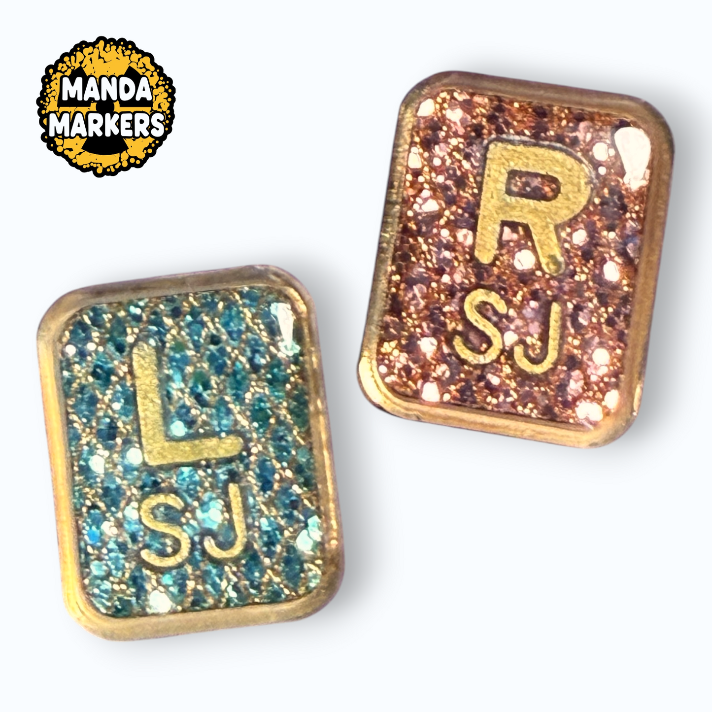 Xray Markers Fancy Lattice Sparkle with Gold Lead Letters