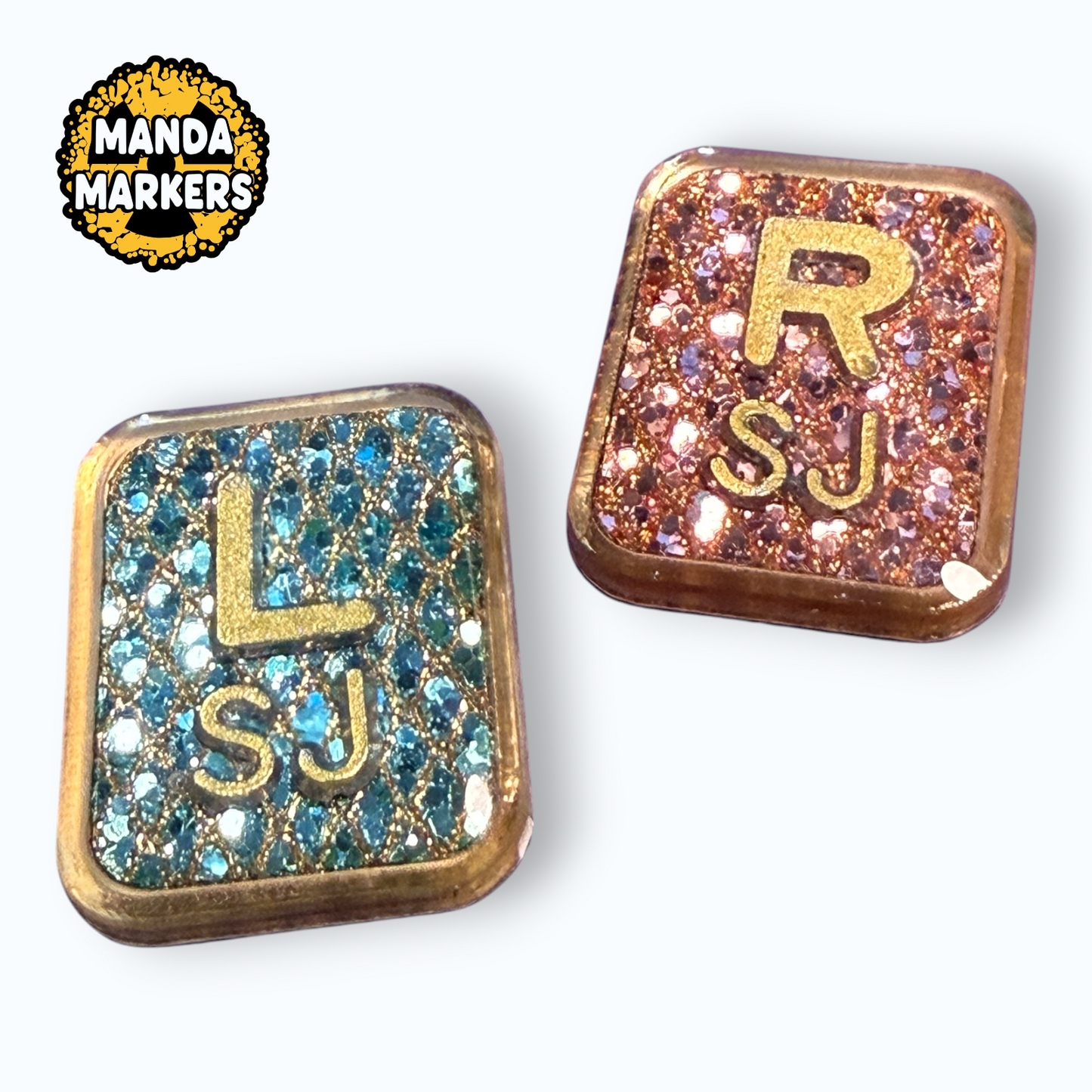 Xray Markers Fancy Lattice Sparkle with Gold Lead Letters