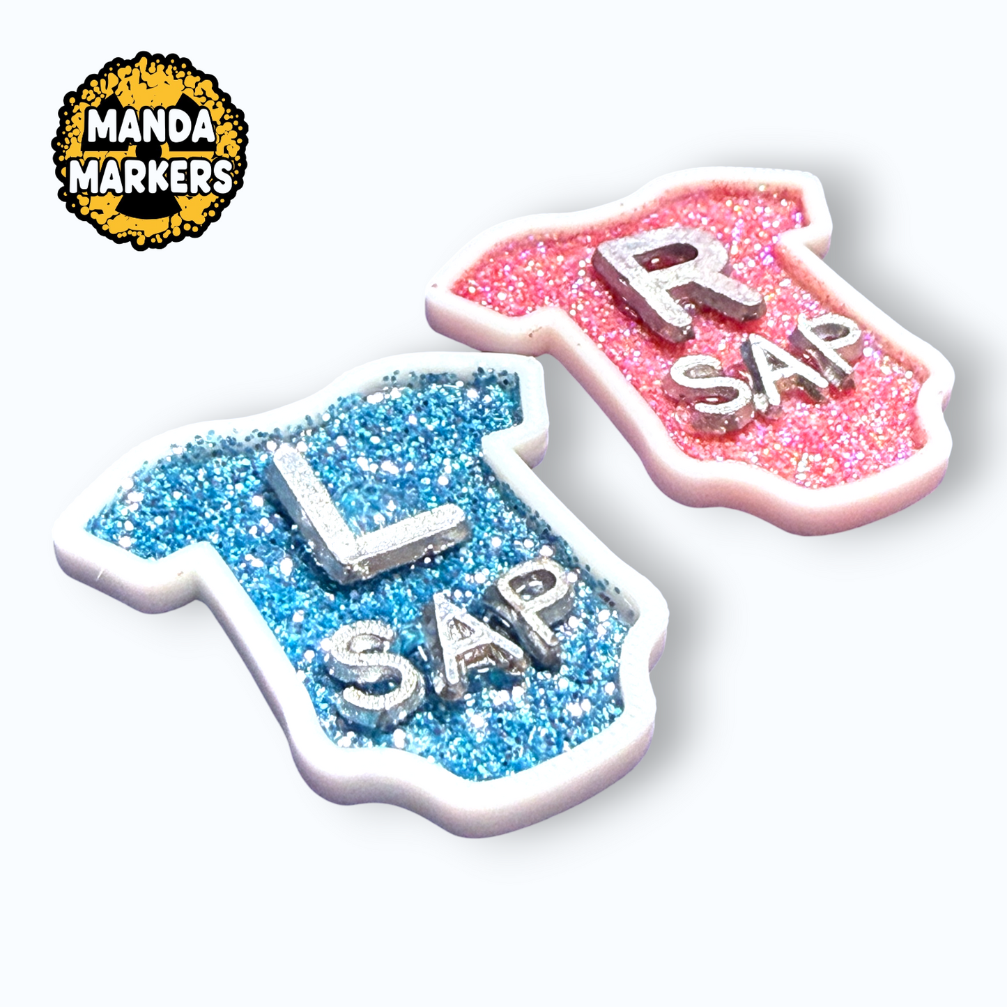 Baby Bodysuit Xray Markers - Cute Newborn Radiology with Radtech Initials for NICU