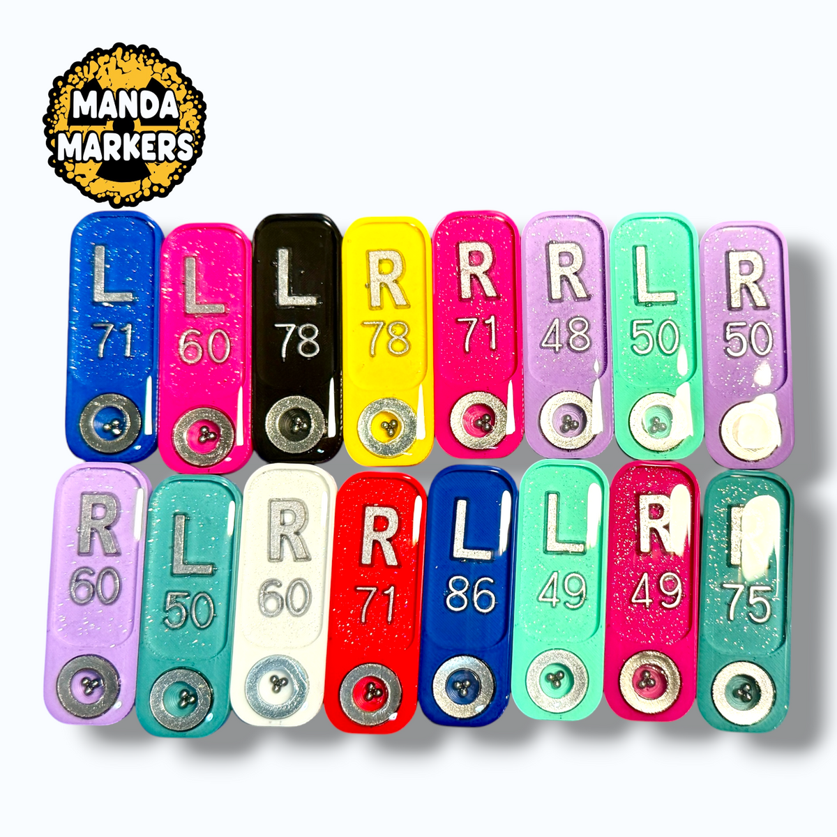 BB Xray Markers with a Hint of Sparkle and 13 Color Choices