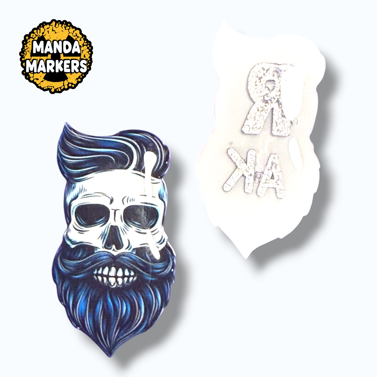Xray Markers Bearded Skull Customized with Initials