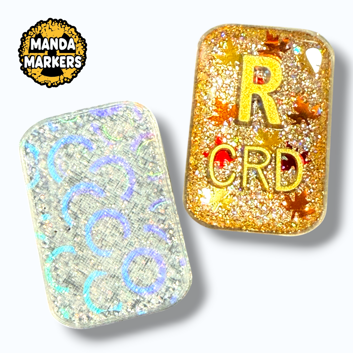 Xray Markers Fall Leaves with Gold Initials