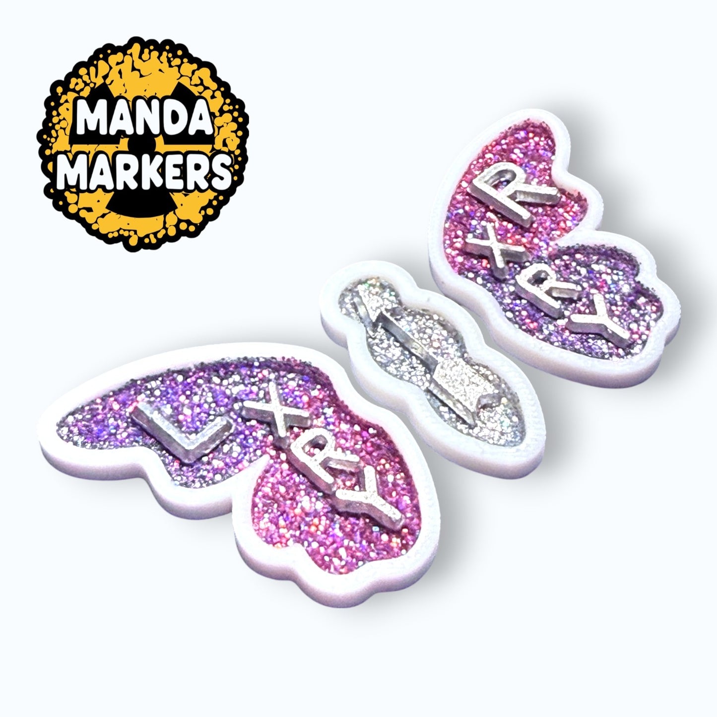 Butterfly Glitter Ombre Xray Markers Customized with Included Arrow