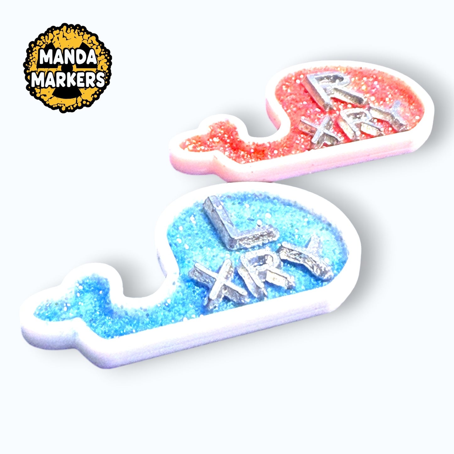 Whale Xray Markers Customized with Many Glitter Choices and Custom Initials