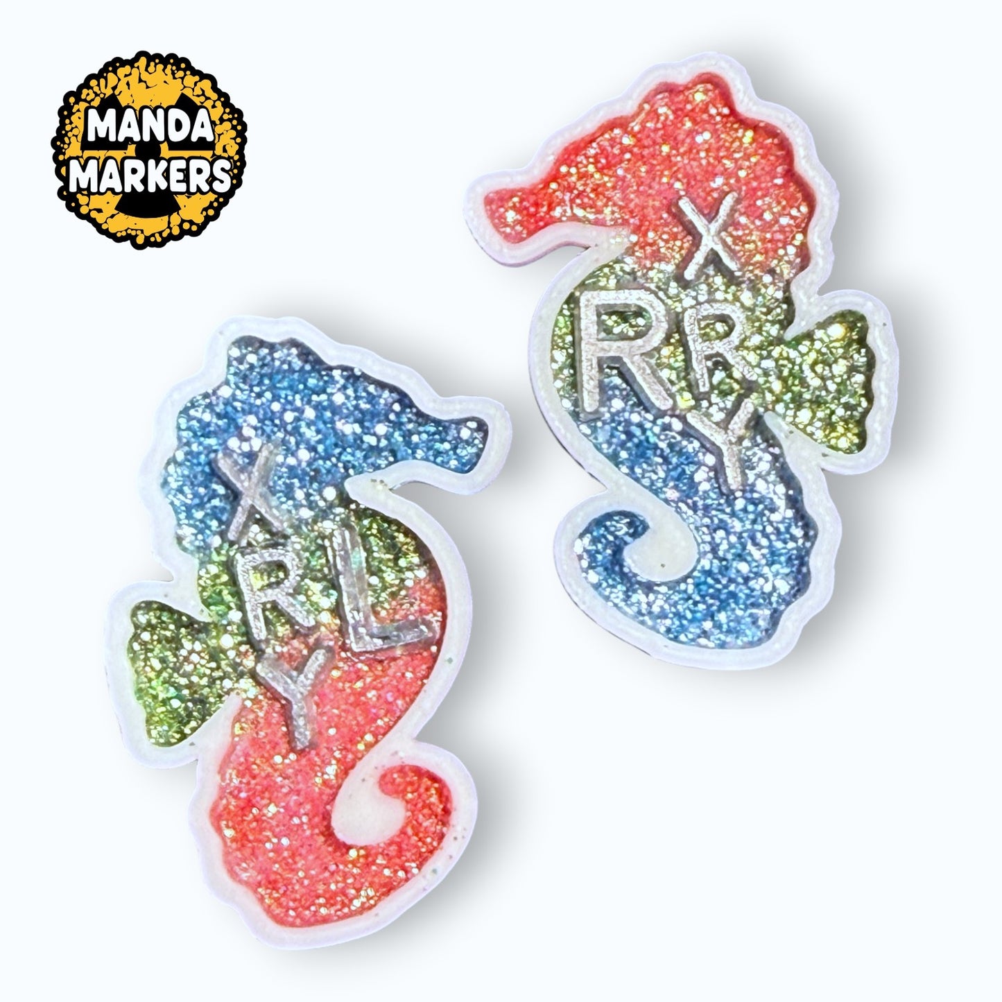 Seahorse Ombre X-Ray Markers with 2-3 Initials