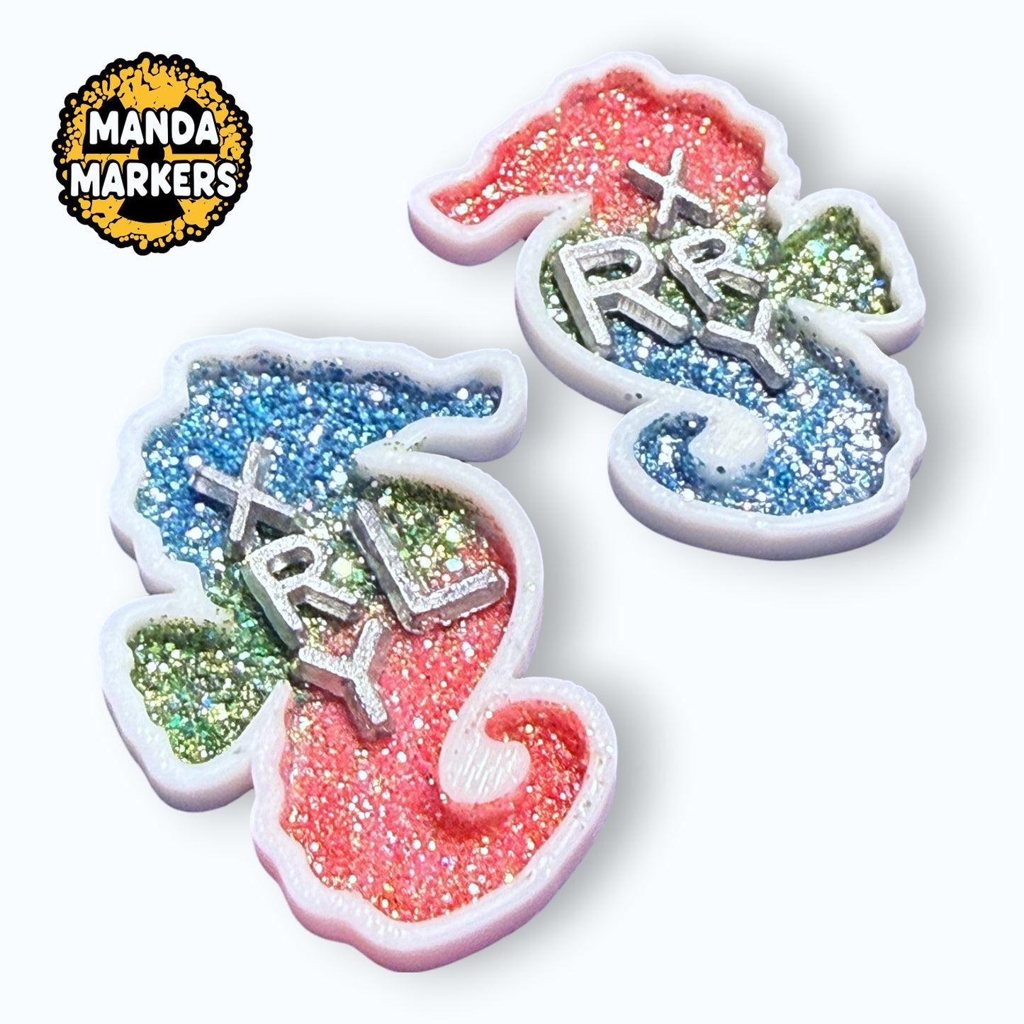 Seahorse Ombre X-Ray Markers with 2-3 Initials