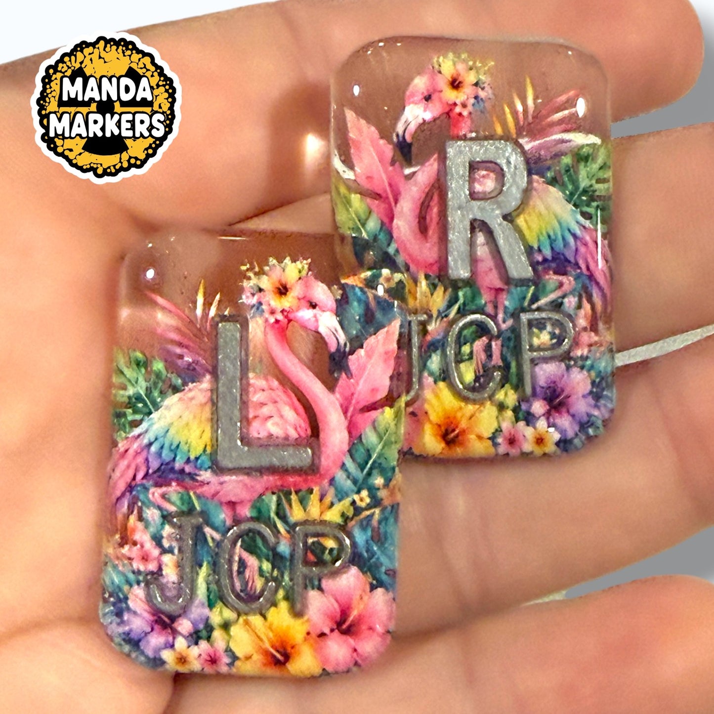 Flamingo Xray Markers for with up to 3 Initials