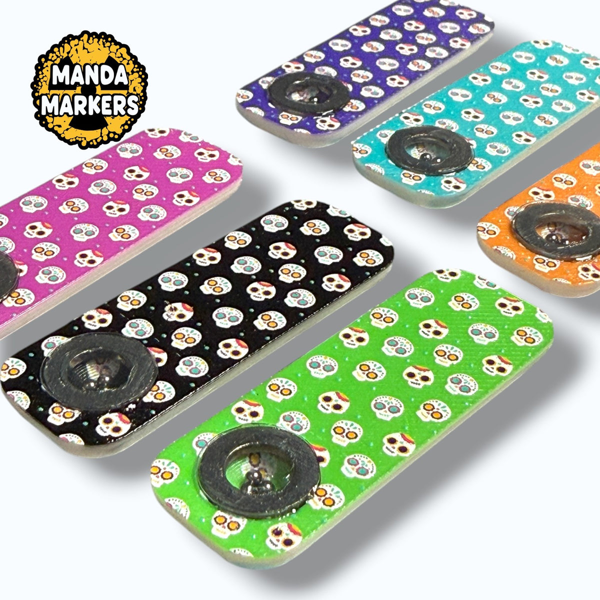 Sugar Skull BB Markers, Customized with Initials, 6 Color Choices