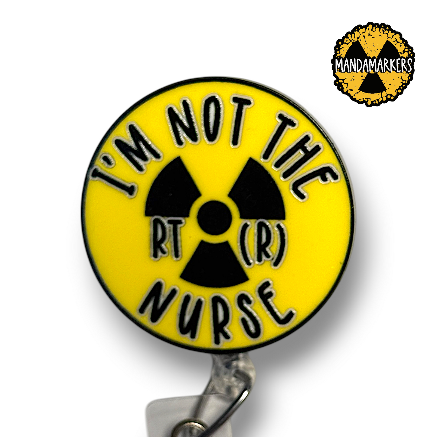Badge Reel Melty Radiation Symbol RT (R)