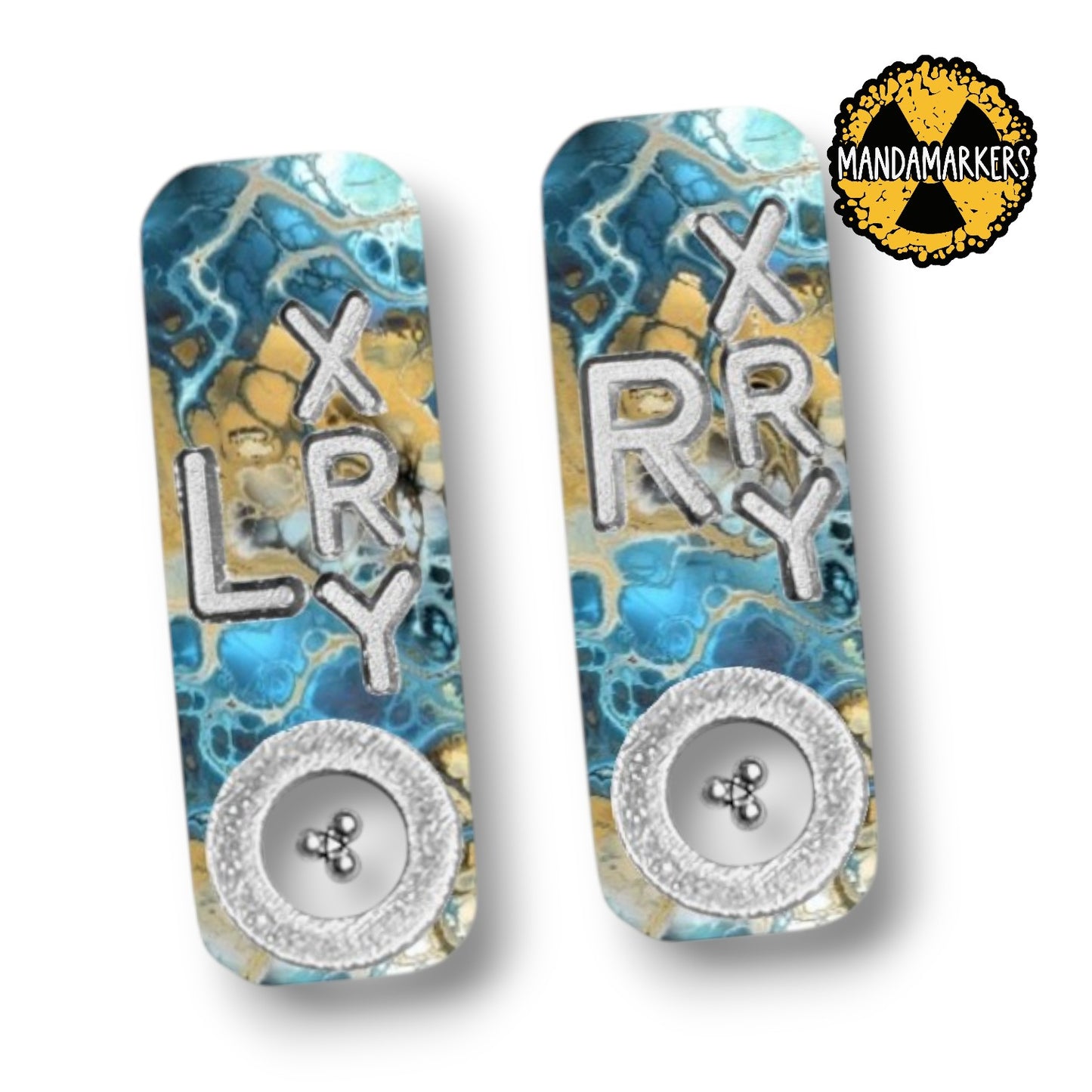 Marble Blue Gold Xray Markers with BB