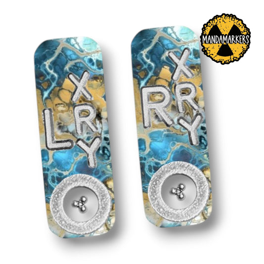 Marble Blue Gold Xray Markers with BB