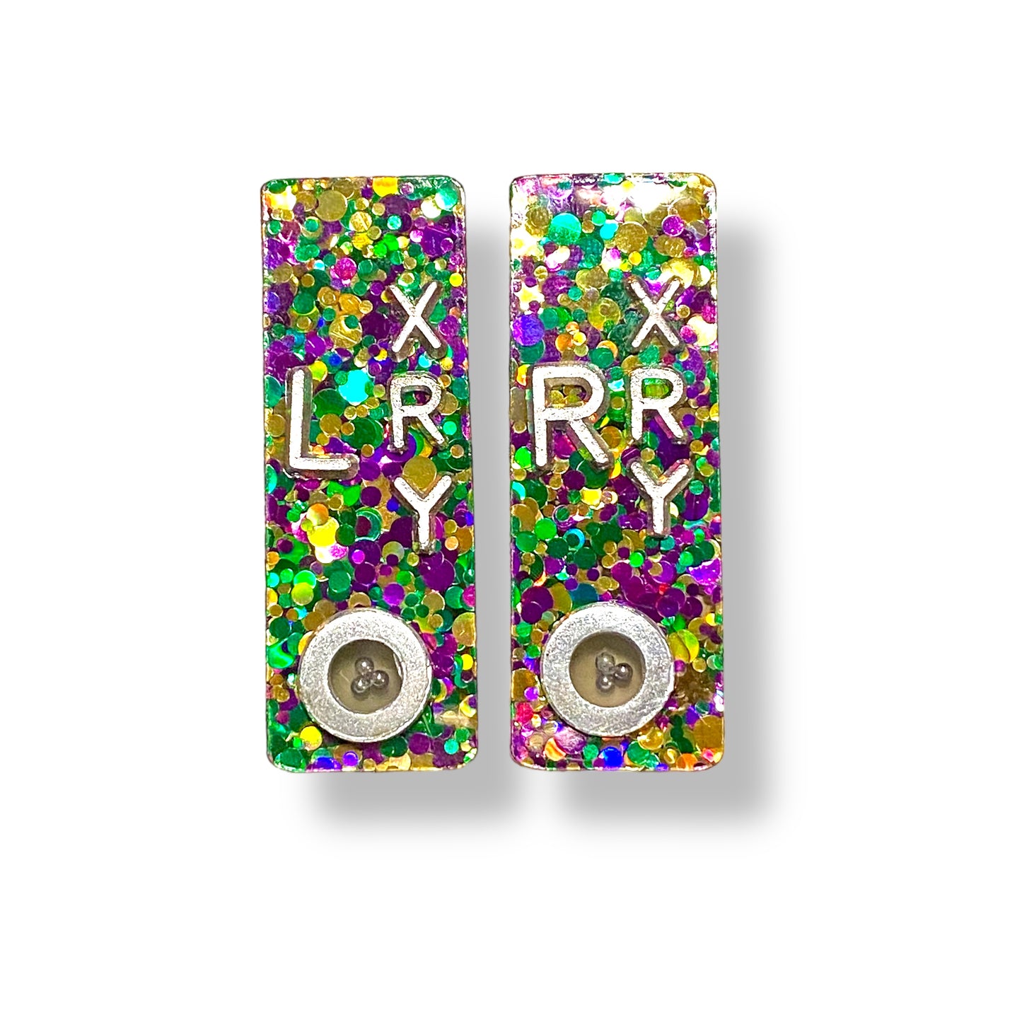 Mardi Gras BB Mitchell Xray Markers  Customized with Lead Initials