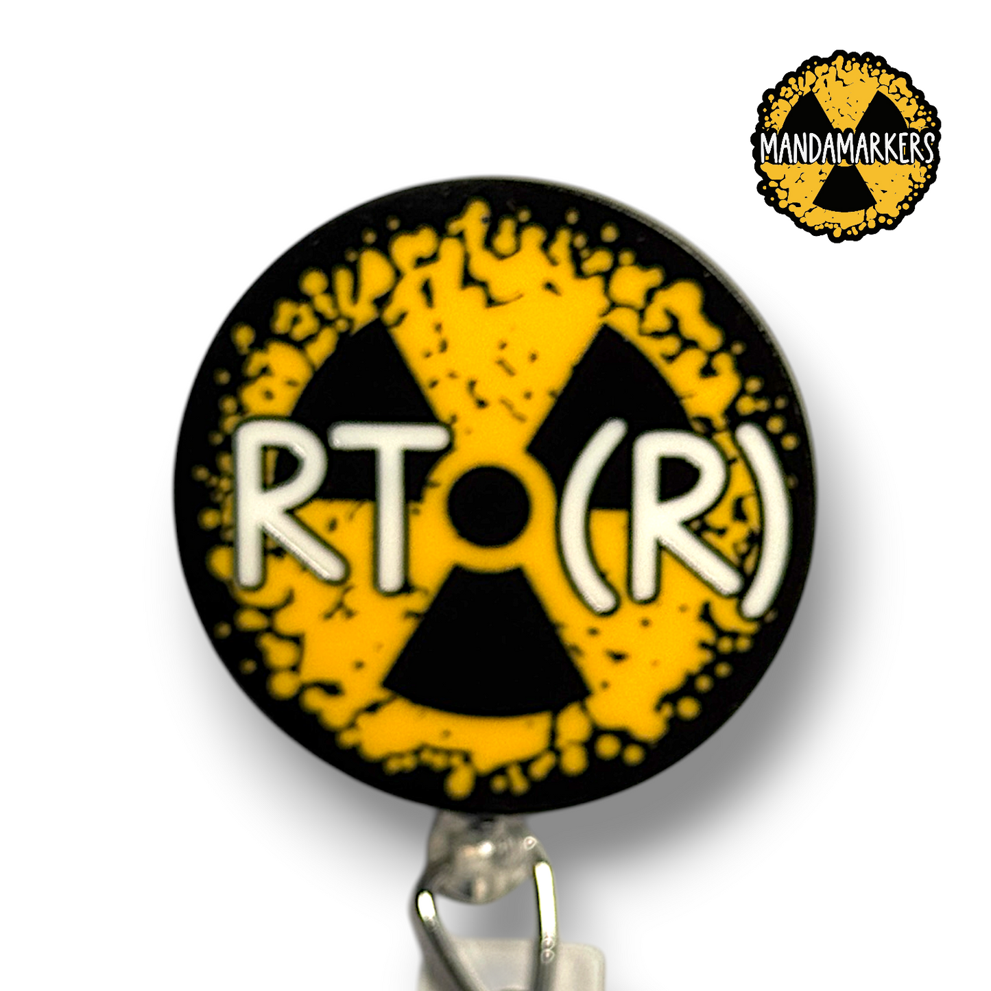 Badge Reel Melty Radiation Symbol RT (R)