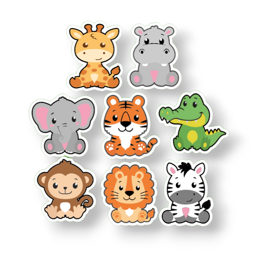 Zoo Animal Xray Markers with Sparkles and 2-3 Initials