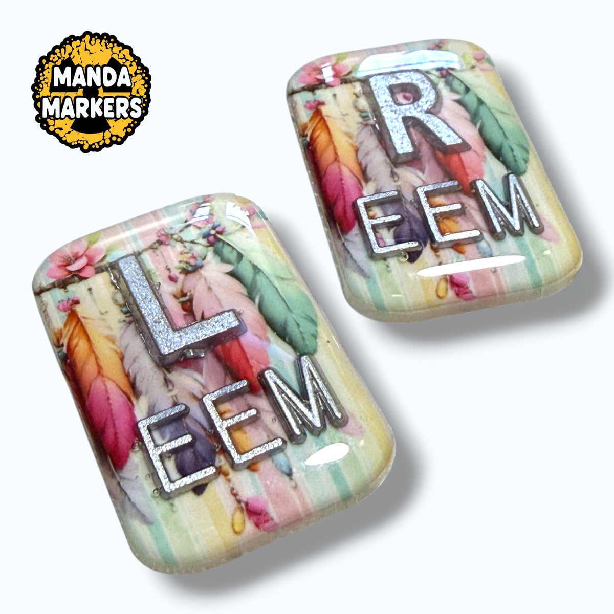 Boho Feather Xray Markers Customized with up to 3 Initials