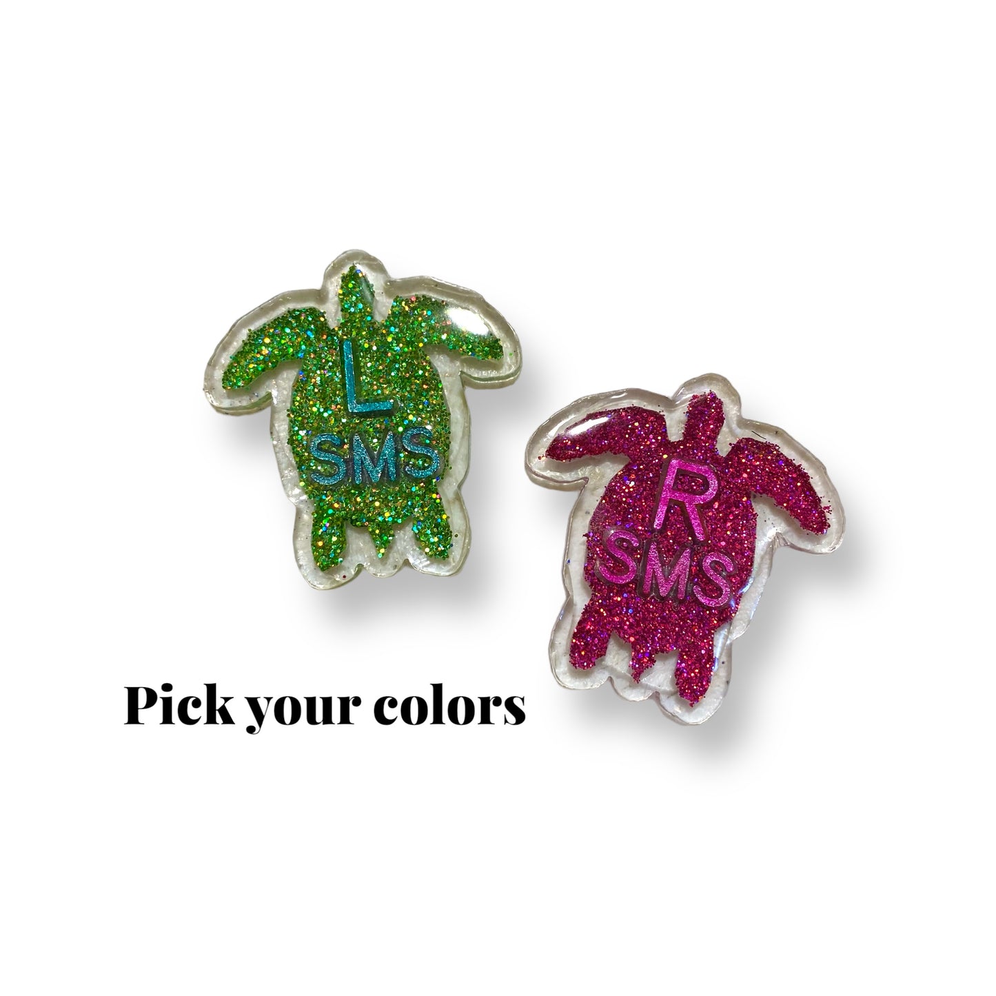 Sea Turtle Xray Markers with Glitter and Green Lead