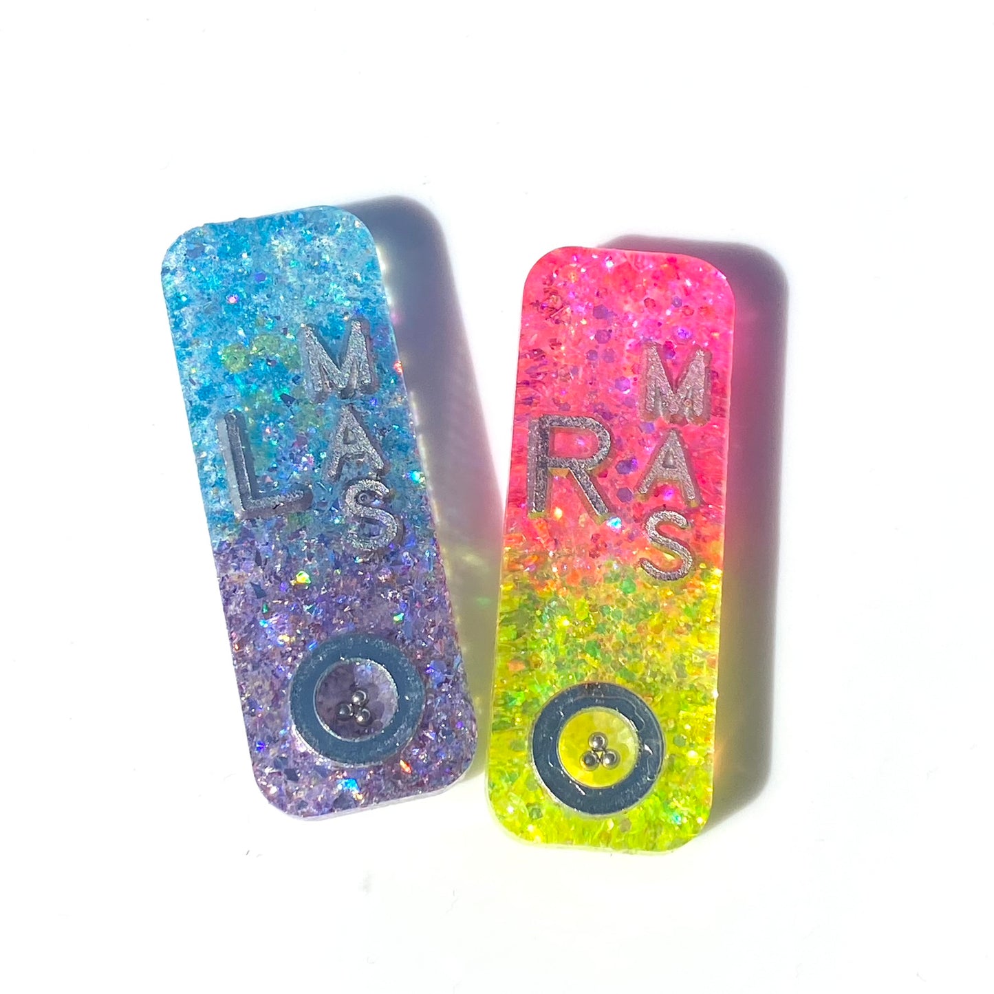 Neon Glitter BB Mitchell Xray Markers  Customized with Lead Initials