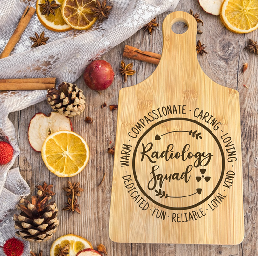 Engraved Cutting Board Radiology Squad