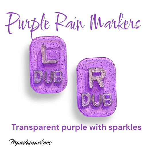 Purple Rain Xray Markers Rectangle Customized with Lead Initials
