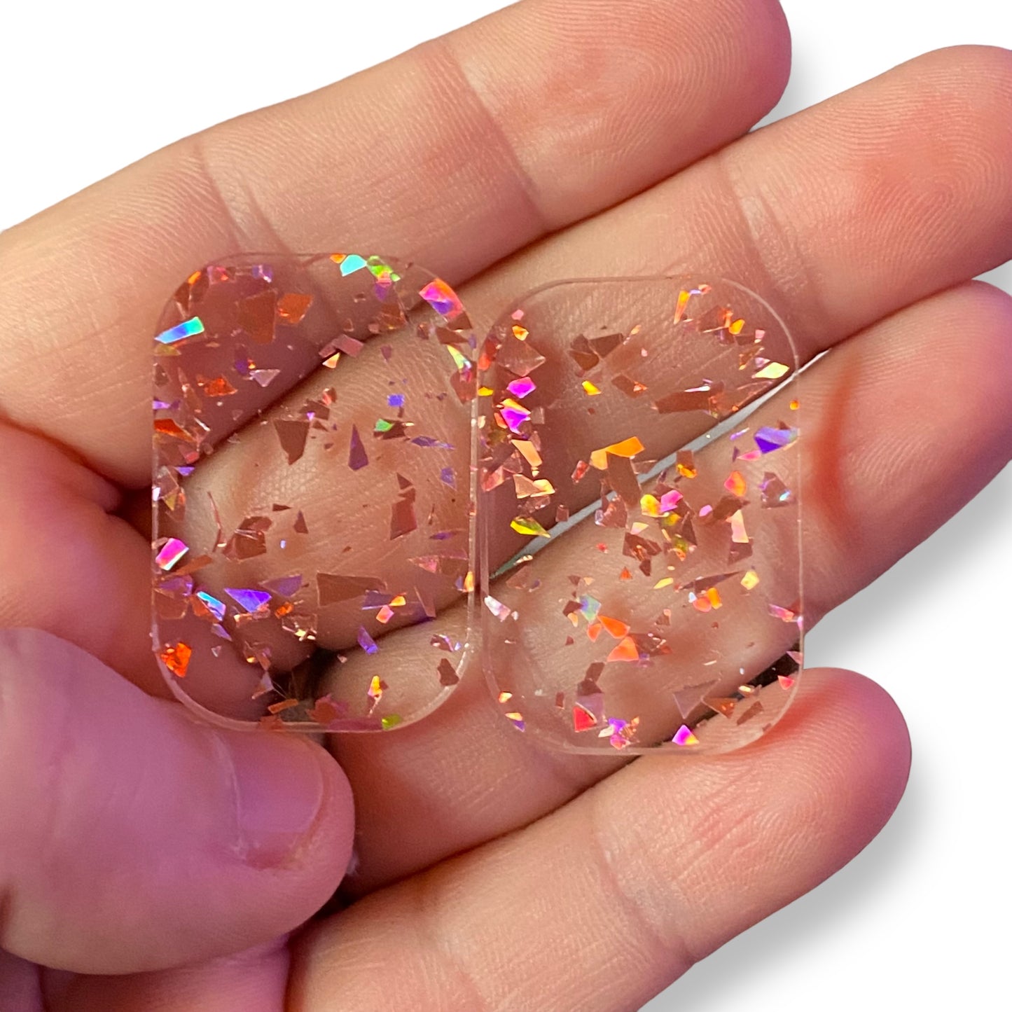 Rose Gold Flake Xray Markers Rectangle Customized with Lead Initials