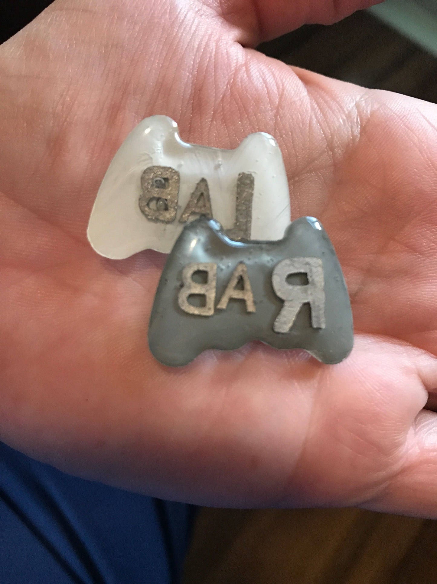 Gamer Mini Xray Markers Customized with 2 Initials White/Gray