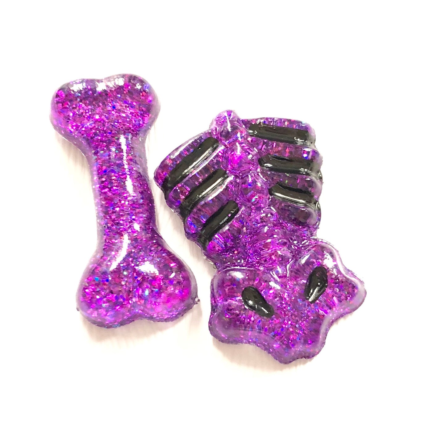 Purple Torso and Bone Xray Markers Rose Gold and Black Customized with Two Initials