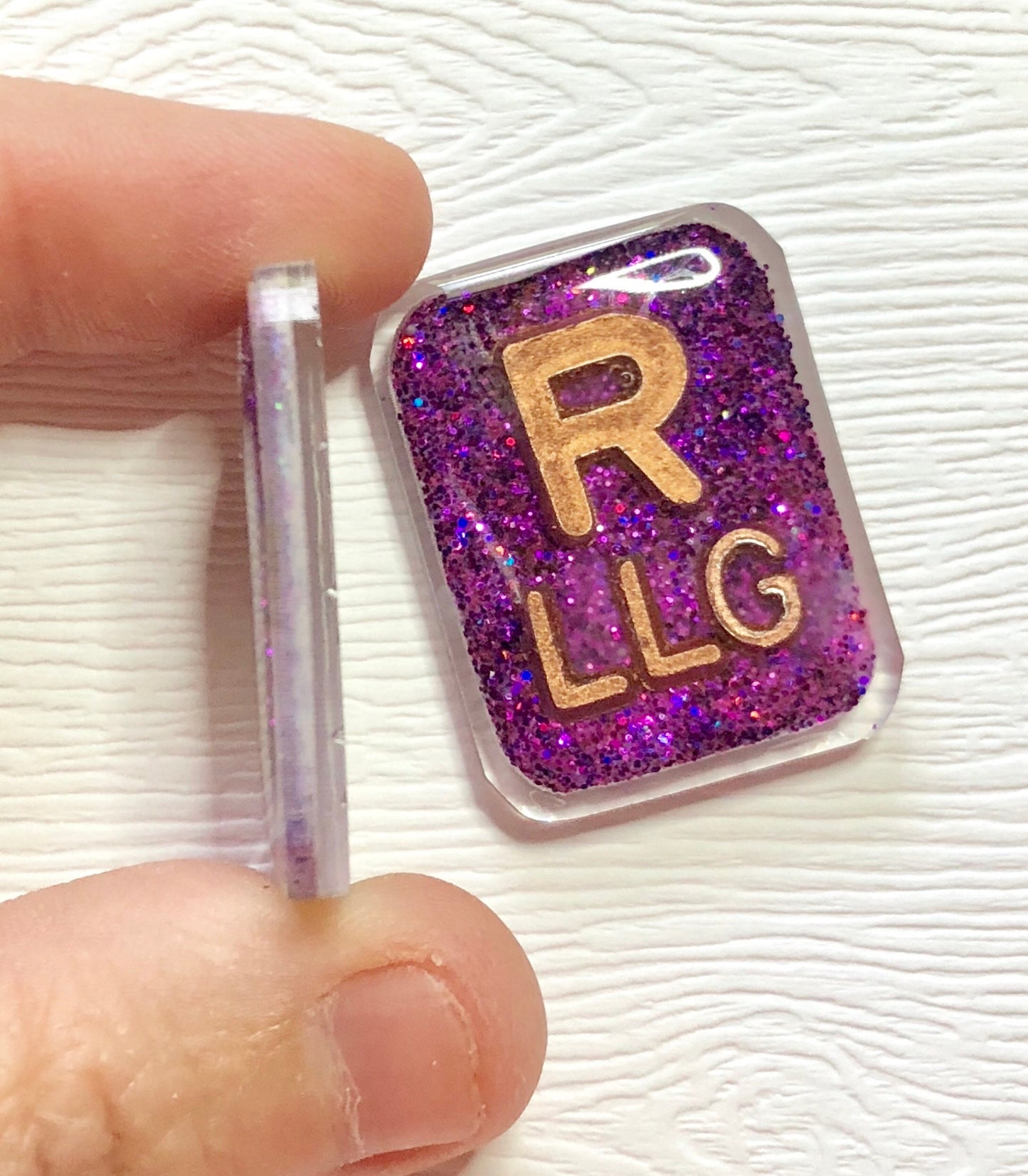 Xray Markers Purple with Gold Colored Lead Letters and Your Initials