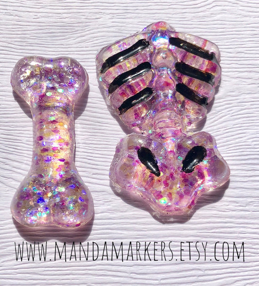 Xray Markers Skeleton and Bone Customized with 2 Initials