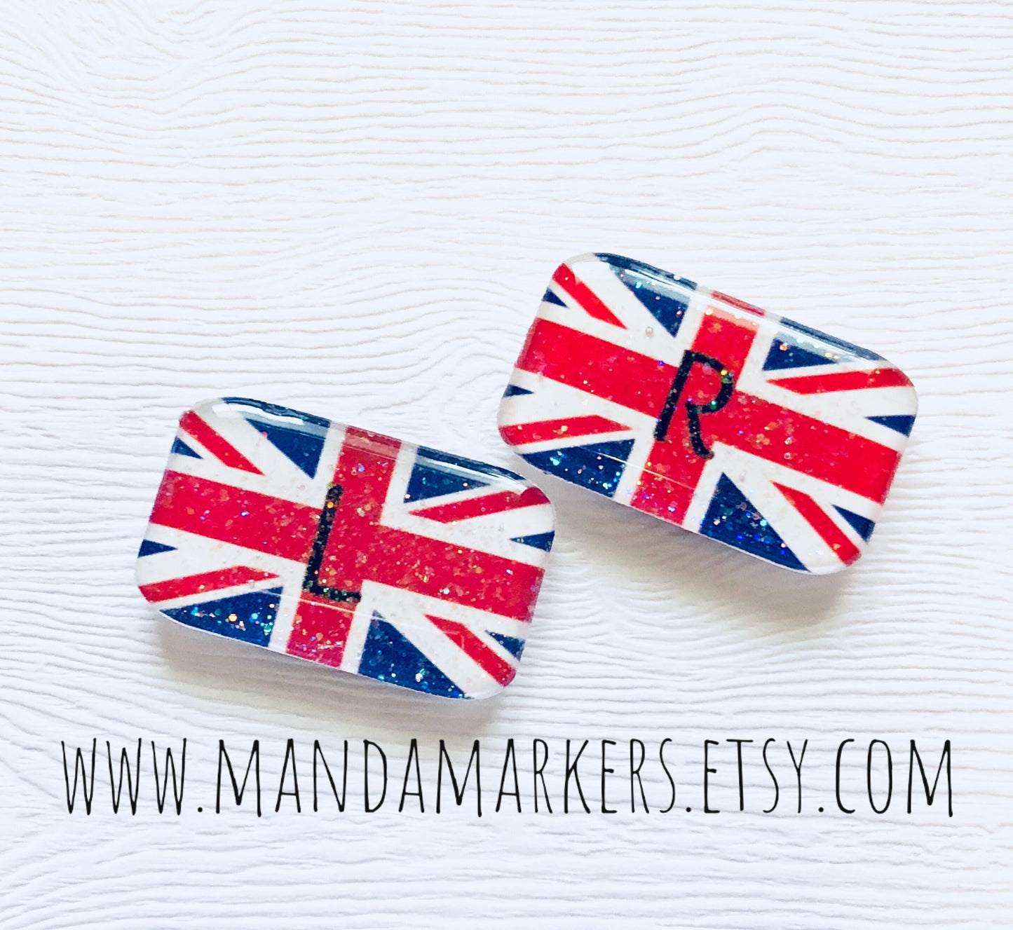 British Flag Xray Markers Customized with Initials