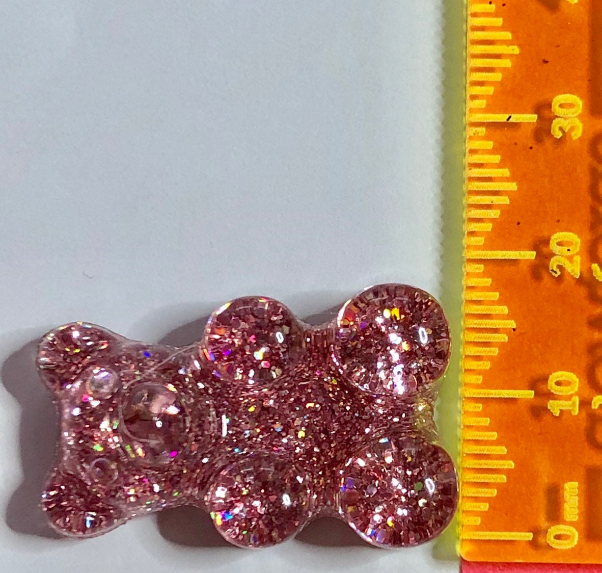 Candy Bears Customized with 2 Initials Rose Gold and Black Glitter