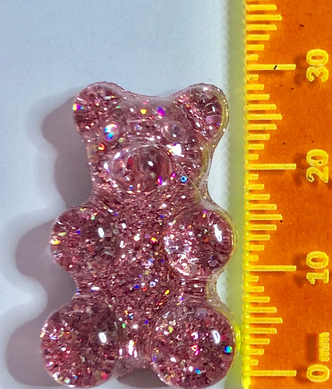 Candy Bears Customized with 2 Initials Pink and Blue Sparkle