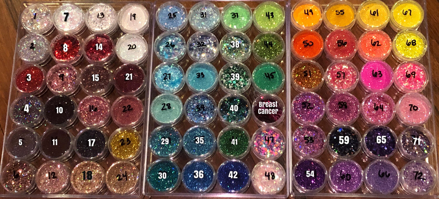 Circle Xray Markers Customized with Initials Pick Your Glitter