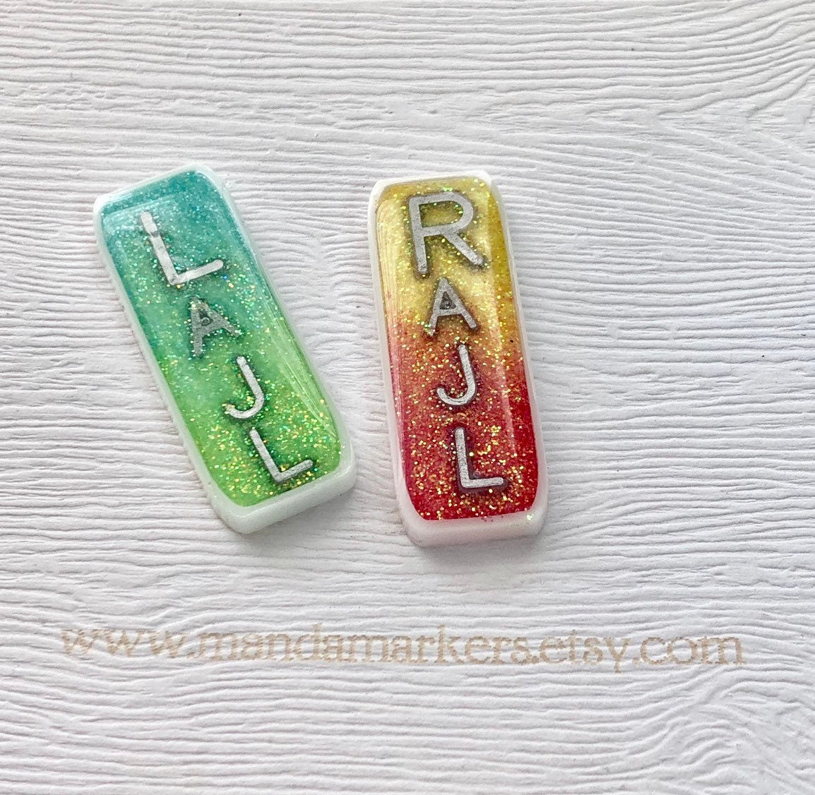 Xray Markers NICU 2 Initials Ombré Glitter