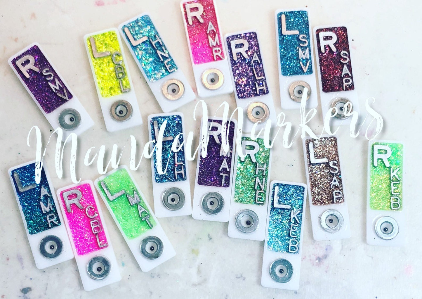 Glitter Xray Markers BB Position Bead Customized with 2-3 initials