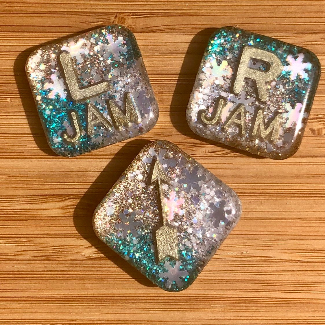 Xray Markers Holographic Snow Flakes with Optional Arrow and Gold Initials