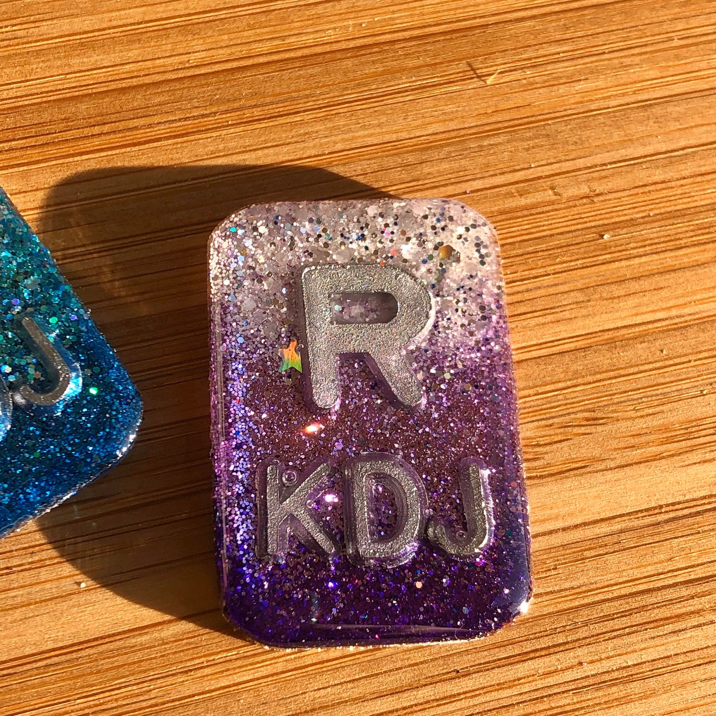 Ombre Xray Markers Rectangle Purple and Blue Customized with Initials